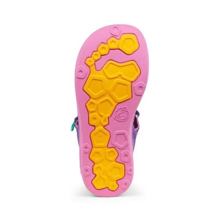 Vaikiškos barefoot tipo basutės su lipukais Affenzahn Breezy Toucan