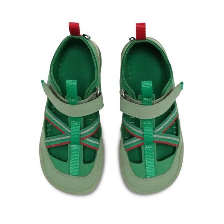 Vaikiškos barefoot tipo basutės su lipukais Affenzahn Breezy Frog