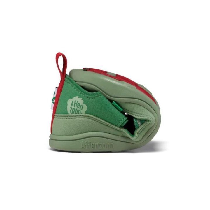 Vaikiškos barefoot tipo basutės su lipukais Affenzahn Breezy Frog