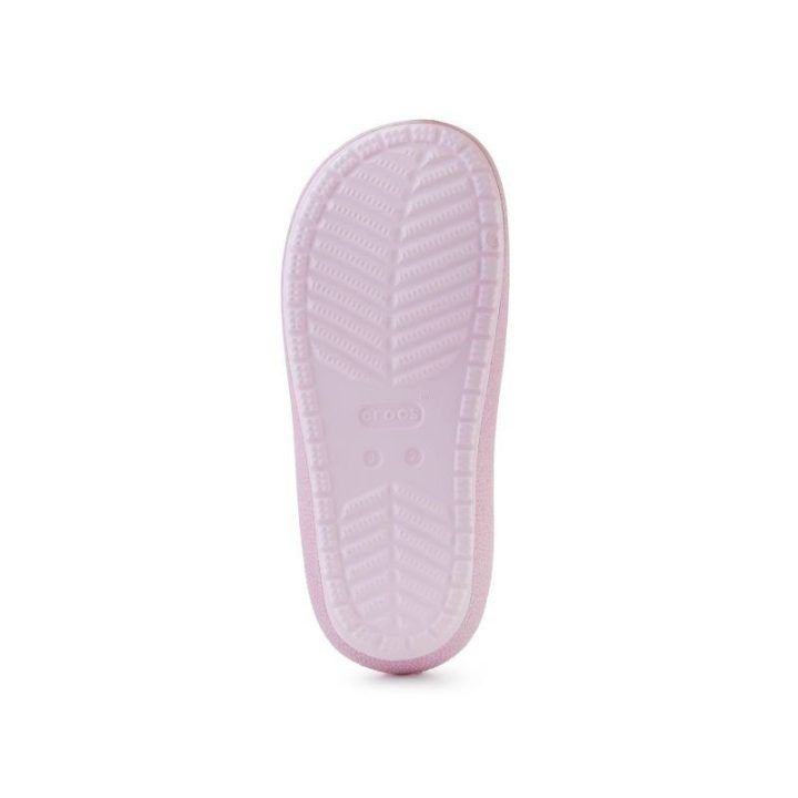 Vaikiškos šlepetės su dirželiais Crocs Classic Glitter, rožinės