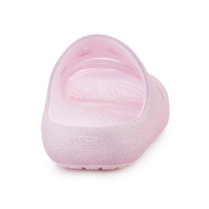 Vaikiškos šlepetės su dirželiais Crocs Classic Glitter, rožinės