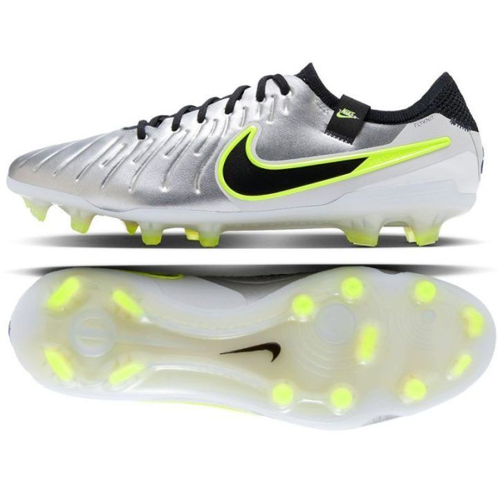 Vyriški žemo profilio futbolo bateliai Nike Tiempo Legend 10 Elite, sidabro