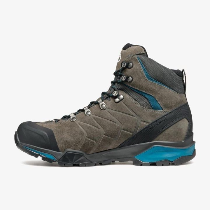 Žygio batai SCARPA ZG Trek GTX, titano ir mėlynos spalvos