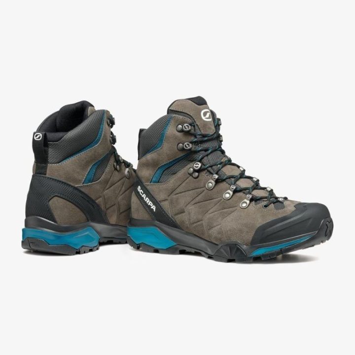 Žygio batai SCARPA ZG Trek GTX, titano ir mėlynos spalvos