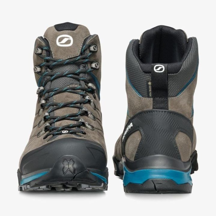 Žygio batai SCARPA ZG Trek GTX, titano ir mėlynos spalvos