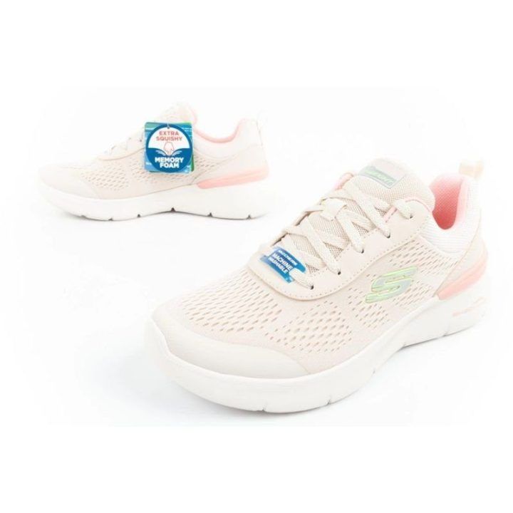 Moteriški sportbačiai Skechers Air Dynamight 2.0, smėlio ir rožiniai