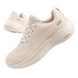 Moteriški sportbačiai su 3 cm kulnu Skechers Bobs Sport Infinity, smėlio