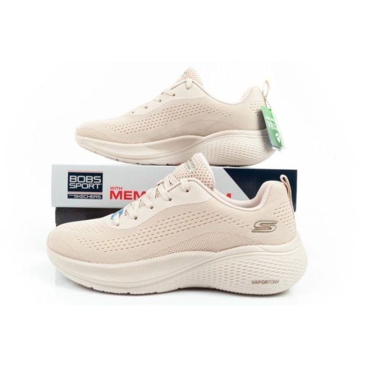 Moteriški sportbačiai su 3 cm kulnu Skechers Bobs Sport Infinity, smėlio