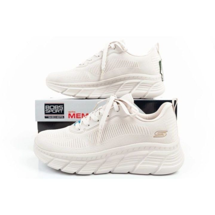 Moteriški sportbačiai Skechers Bobs B Flex su Memory Foam, smėlio