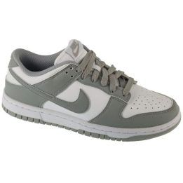 Sportbačiai krepšinio stiliaus Nike Dunk Low, pilkos ir baltos spalvos