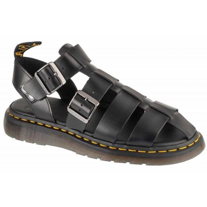 Vyriškos odinės basutės su sagtimi Dr. Martens Garin, juodos