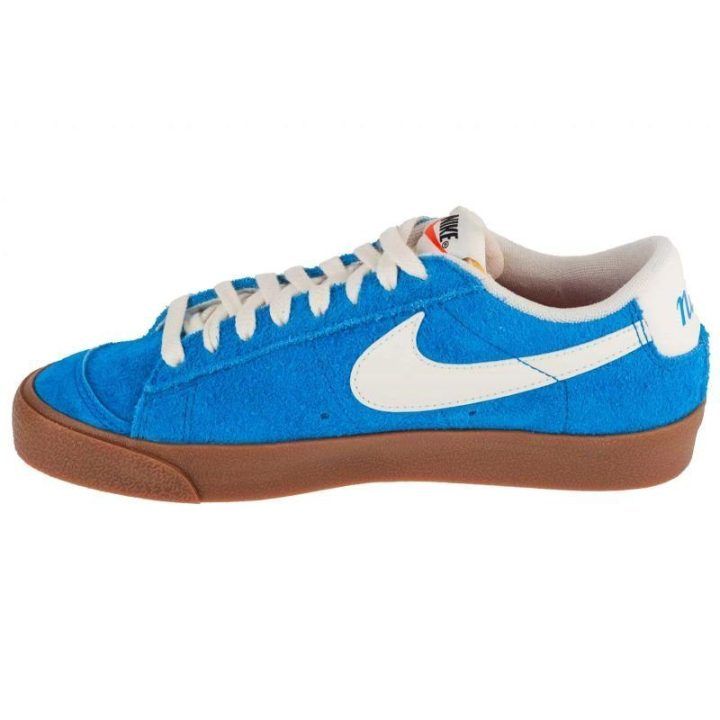 Moteriški zomšiniai sportbačiai Nike Blazer Low 77, mėlyni
