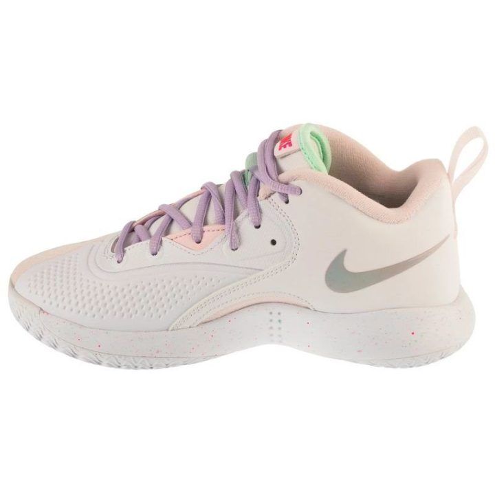 Tinklinio ir rankinio sportbačiai Nike HyperSet 2 SE, baltos ir rožinės spalvos
