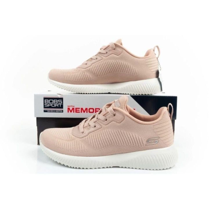 Moteriški sportbačiai Skechers Bobs Squad-Tough Talk, kūno spalvos
