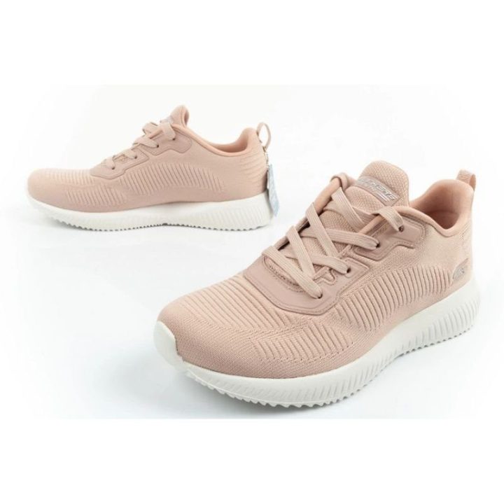 Moteriški sportbačiai Skechers Bobs Squad-Tough Talk, kūno spalvos