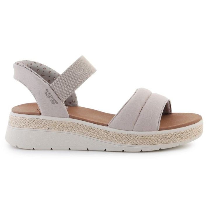 Moteriškos įspiriamos basutės Skechers BOBS Sun Ray, pilkai rusvos