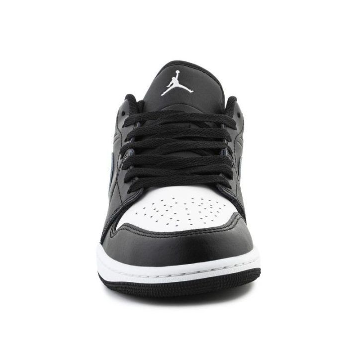 Vyriški žemo profilio sportbačiai Nike Air Jordan 1, juodi ir balti
