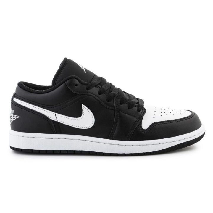 Vyriški žemo profilio sportbačiai Nike Air Jordan 1, juodi ir balti