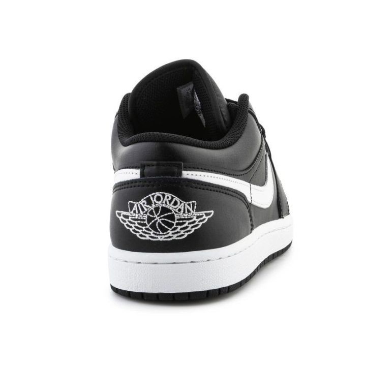 Vyriški žemo profilio sportbačiai Nike Air Jordan 1, juodi ir balti