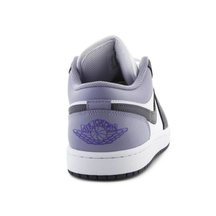 Vyriški sportbačiai Nike Air Jordan 1 Low, balti ir violetiniai