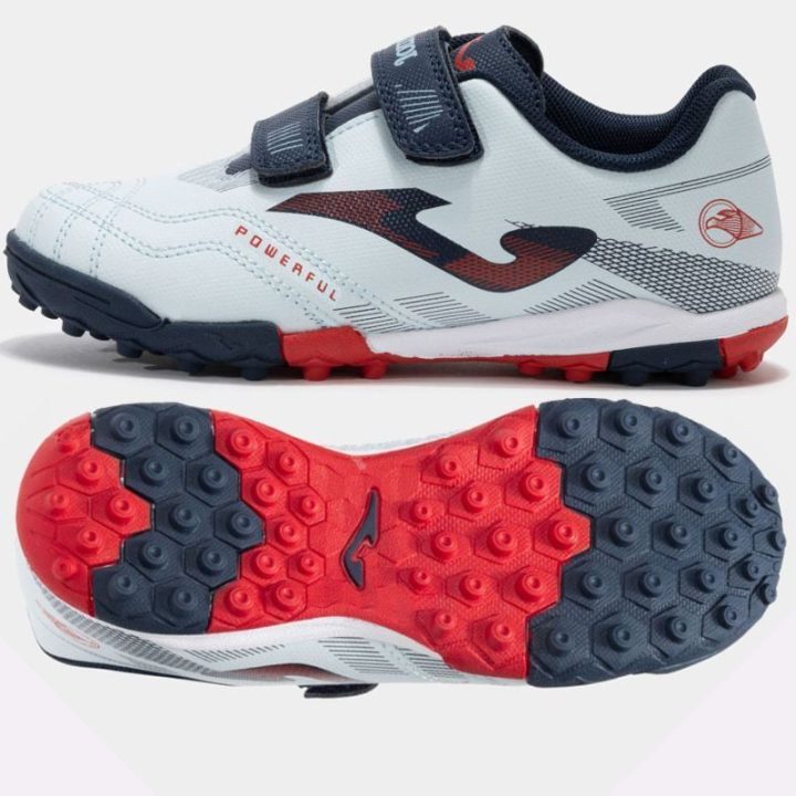 Vaikiški futbolo bateliai su lipukais Joma Powerful 2505, balti
