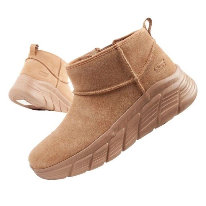 Moteriški pašiltinti aulinukai Skechers, rudi