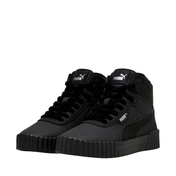 Moteriški pašiltinti sportbačiai Puma Carina 3.0 Mid WTR, juodi