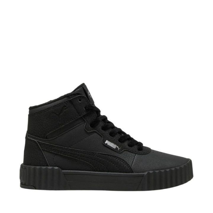 Moteriški pašiltinti sportbačiai Puma Carina 3.0 Mid WTR, juodi