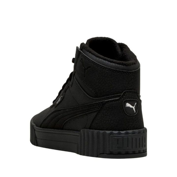 Moteriški pašiltinti sportbačiai Puma Carina 3.0 Mid WTR, juodi