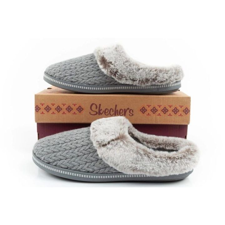Moteriškos pašiltintos šlepetės Skechers Cozy Campfire