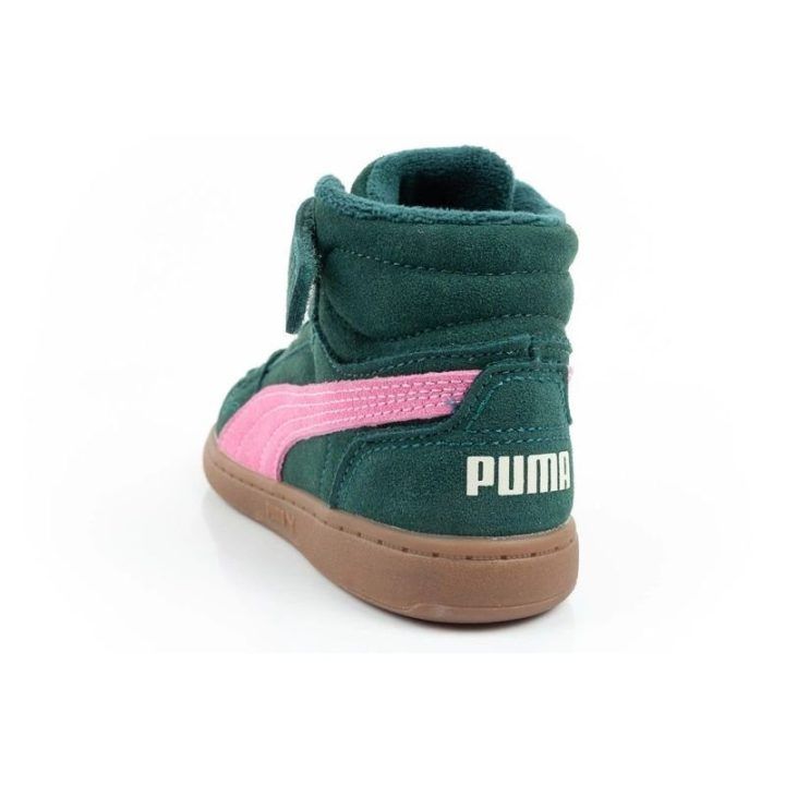 Žieminiai sportbačiai mergaitėms Puma Reb-L Mid, žali ir rožiniai