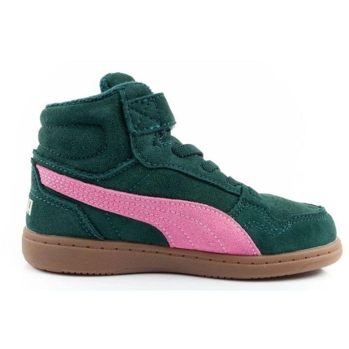 Žieminiai sportbačiai mergaitėms Puma Reb-L Mid, žali ir rožiniai