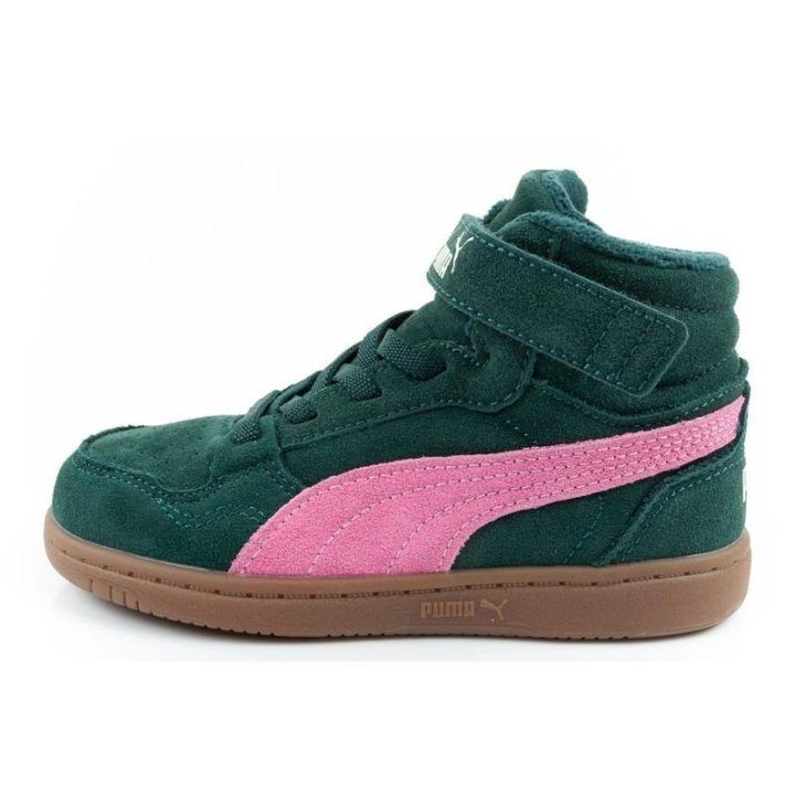 Žieminiai sportbačiai mergaitėms Puma Reb-L Mid, žali ir rožiniai