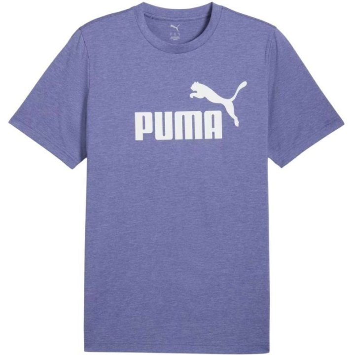 Vyriški marškinėliai su medvilne Puma ESS No.1 Logo, violetiniai