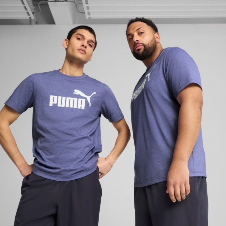 Vyriški marškinėliai su medvilne Puma ESS No.1 Logo, violetiniai