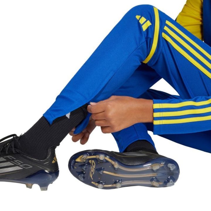 Vaikiškos sportinės kelnės adidas Squadra 25, mėlynos ir geltonos