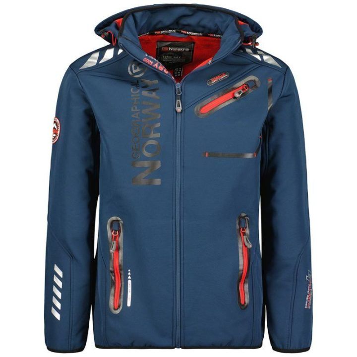 Vyriška softshell striukė Geographical Norway, tamsiai mėlyna ir raudona