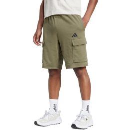 Vyriški medvilniniai kargo šortai adidas Essentials Feel Cozy, žali
