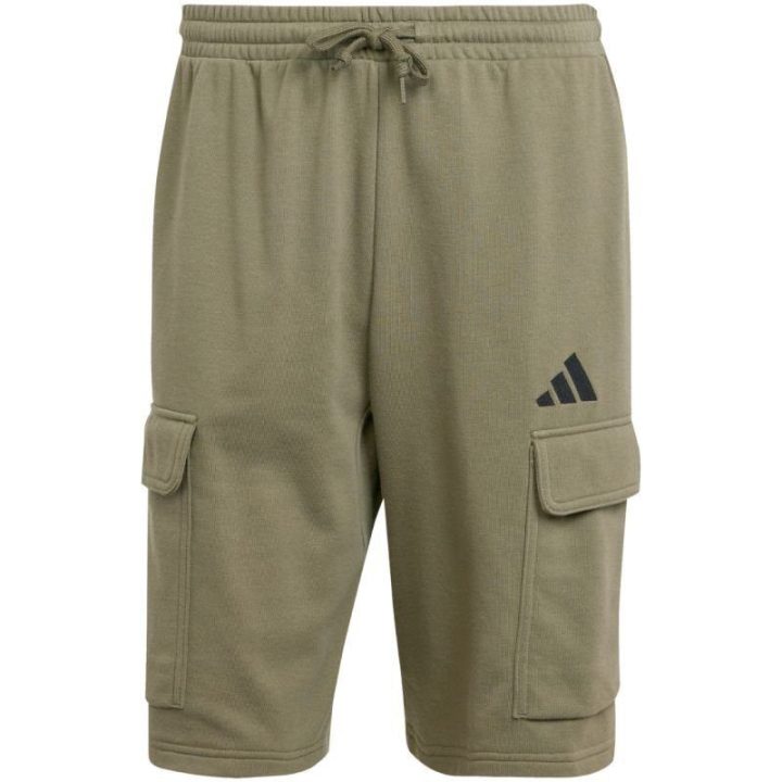 Vyriški medvilniniai kargo šortai adidas Essentials Feel Cozy, žali