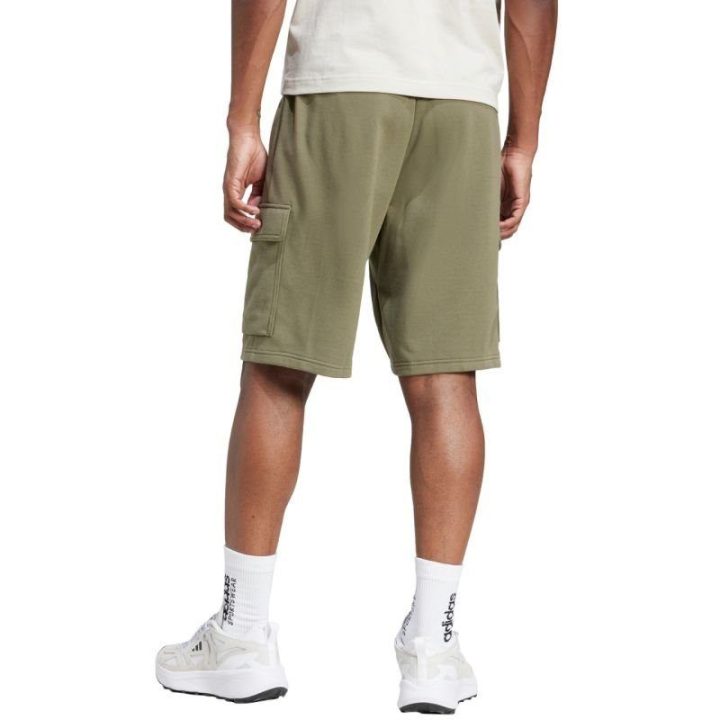 Vyriški medvilniniai kargo šortai adidas Essentials Feel Cozy, žali
