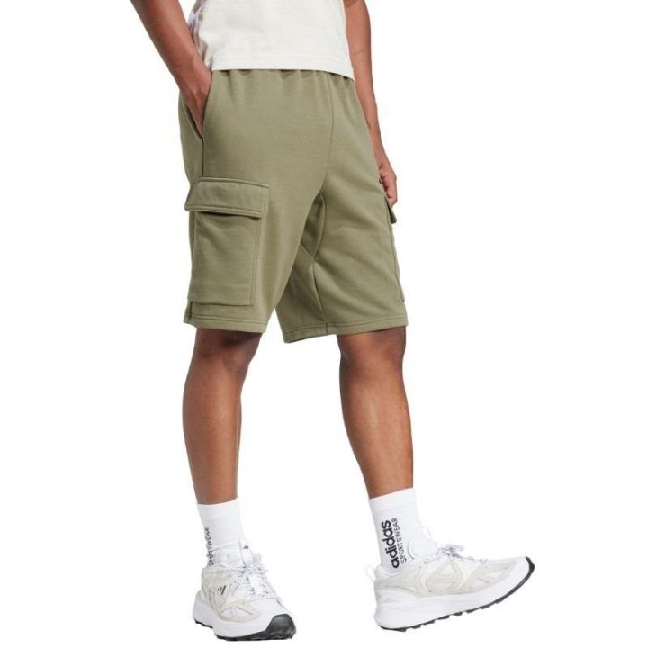 Vyriški medvilniniai kargo šortai adidas Essentials Feel Cozy, žali
