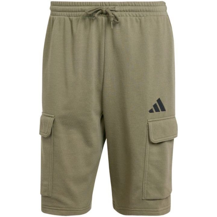 Vyriški medvilniniai kargo šortai adidas Essentials Feel Cozy, žali