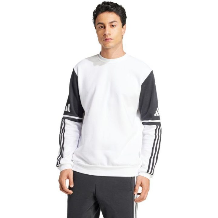 Vyriškas medvilninis džemperis adidas Squadra 25, baltas ir juodas