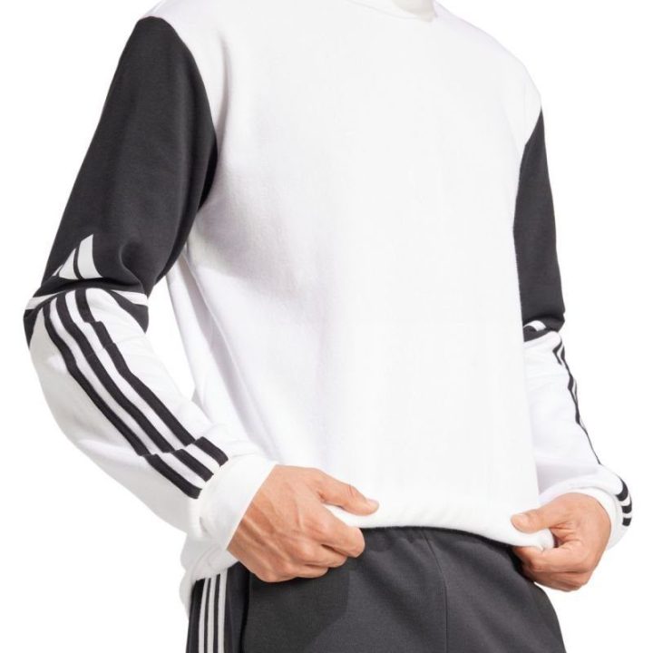 Vyriškas medvilninis džemperis adidas Squadra 25, baltas ir juodas