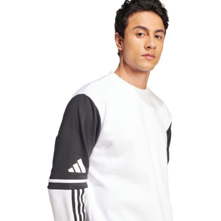 Vyriškas medvilninis džemperis adidas Squadra 25, baltas ir juodas
