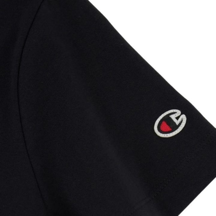 Moteriški medvilniniai marškinėliai Champion SS Tee, juodi
