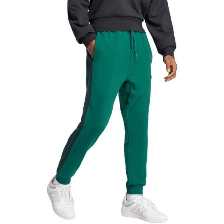 Vyriškos sportinės kelnės adidas Essential 3-Stripes, žalios