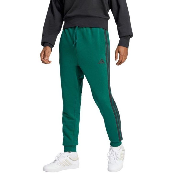 Vyriškos sportinės kelnės adidas Essential 3-Stripes, žalios