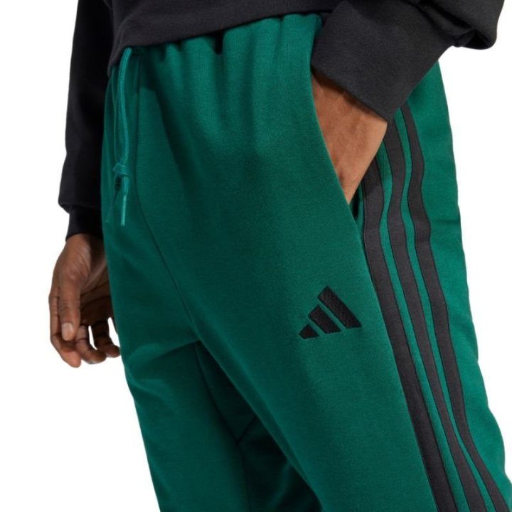 Vyriškos sportinės kelnės adidas Essential 3-Stripes, žalios