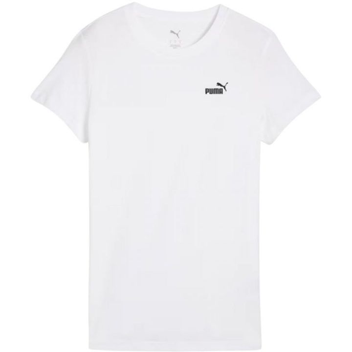 Moteriški medvilniniai marškinėliai Puma ESS Small No.1 Logo, balti